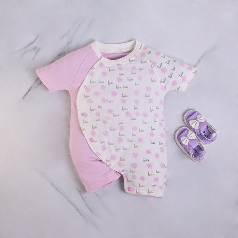 Flowers Printed Raglan Sleeve Romper