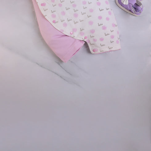 Flowers Printed Raglan Sleeve Romper