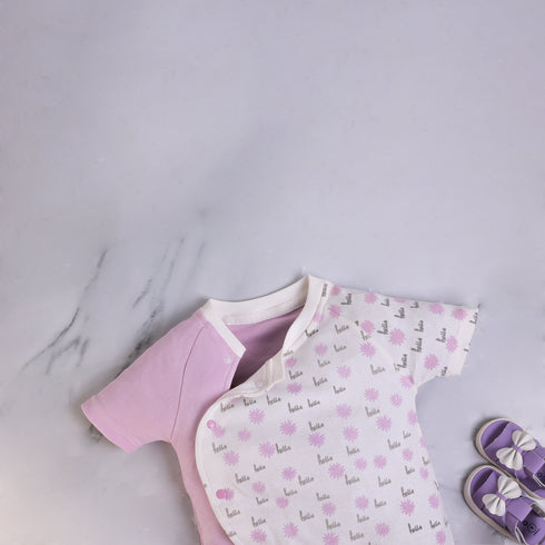 Flowers Printed Raglan Sleeve Romper