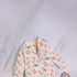 Love Patterned Cream Interlock Footed Sleepsuit