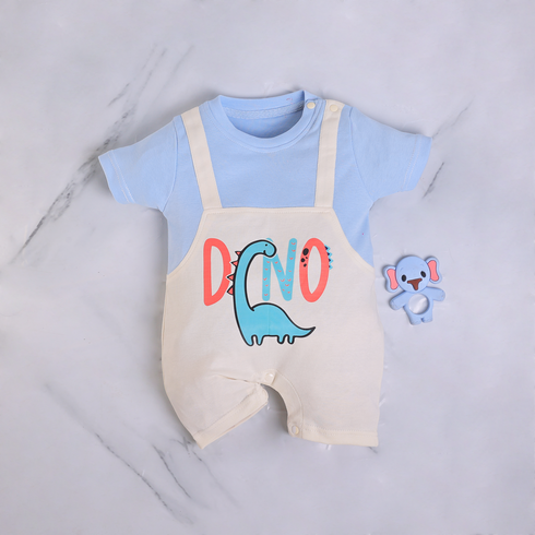 Playful Dino Dungaree Romper