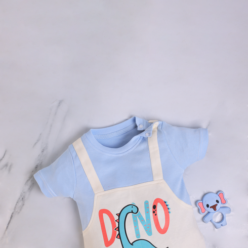 Playful Dino Dungaree Romper