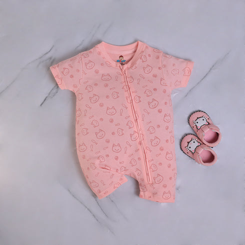Whisker Love Zip-Up Romper