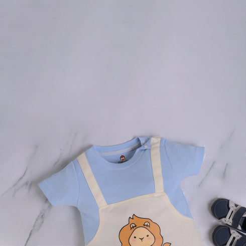 Chubby Lion Dungaree Romper