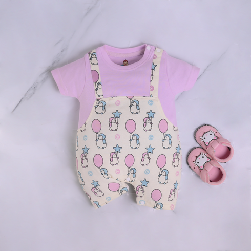 Penguins Parade Dungaree Romper