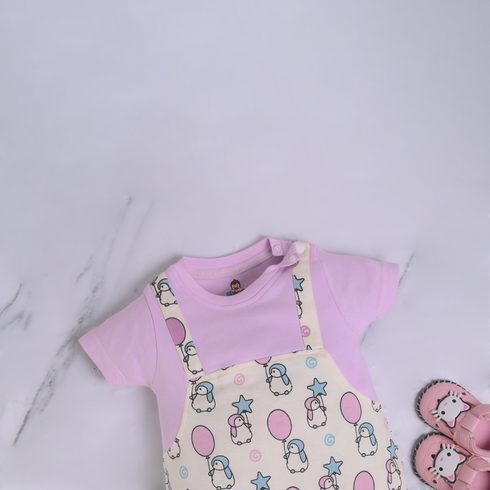 Penguins Parade Dungaree Romper