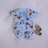 Blue Animal World Zip-Up Romper