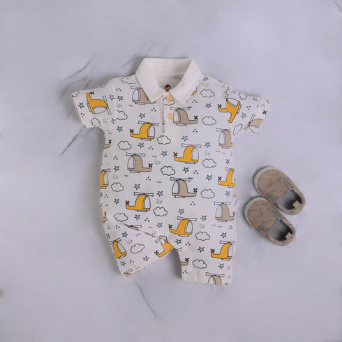 Helicopter World Polo Romper