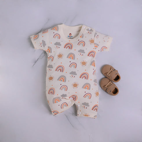 Clouds & Rainbows Buttoned Romper