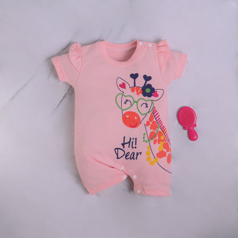 Hi Dear Frilled Buttoned Romper