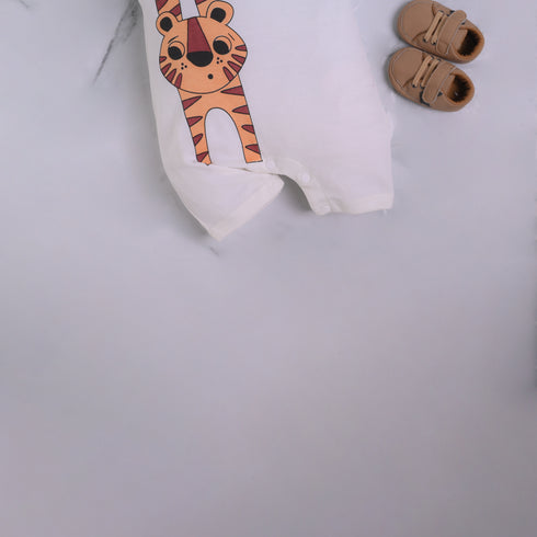 Hanging Cat Buttoned Romper