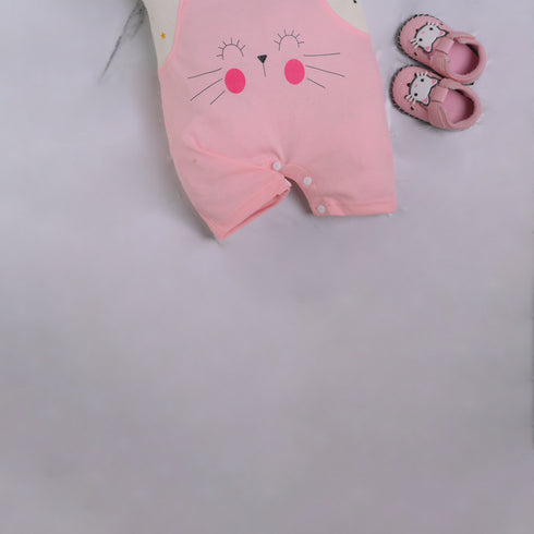 Pink Bunny Dungaree Romper