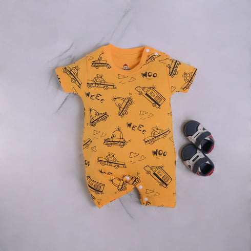 Taxi & Ambulance Buttoned Romper