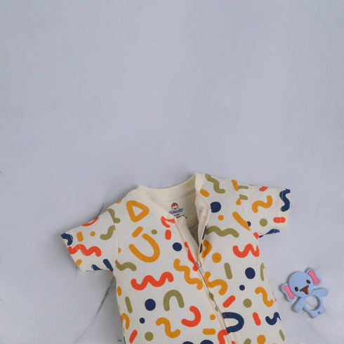 Doodle Dash Zip-Up Romper