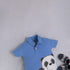 Blue Panda Polo Romper