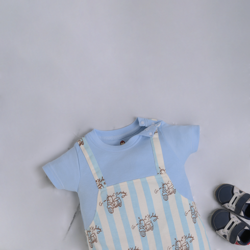 Scoot & Stripes Dungaree Romper