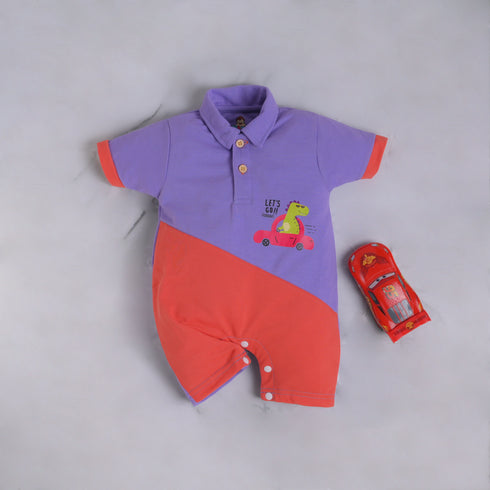 Dino Pop Cut & Sew Polo Romper