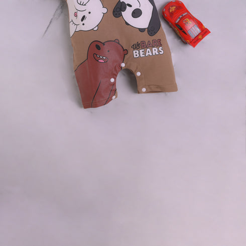 Beige Bare Bears Polo Romper