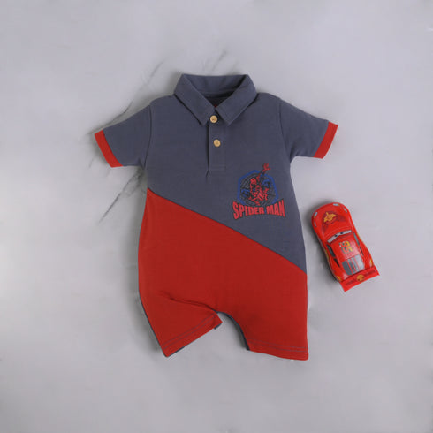 Spiderman Cut & Sew Polo Romper