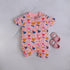 Abstract Hearts Zip-Up Romper
