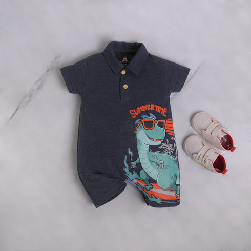 Summer Time Dino Polo Romper