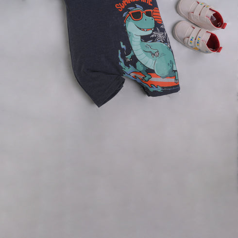 Summer Time Dino Polo Romper