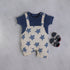 Navy Stars Dungaree Romper