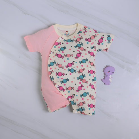 Candy Swirl Raglan Sleeve Romper