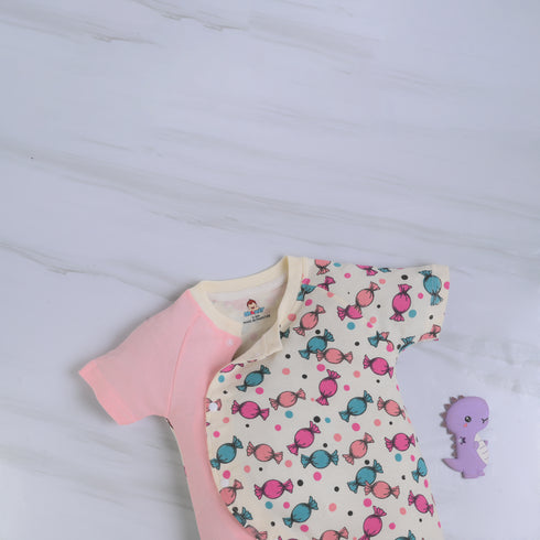 Candy Swirl Raglan Sleeve Romper