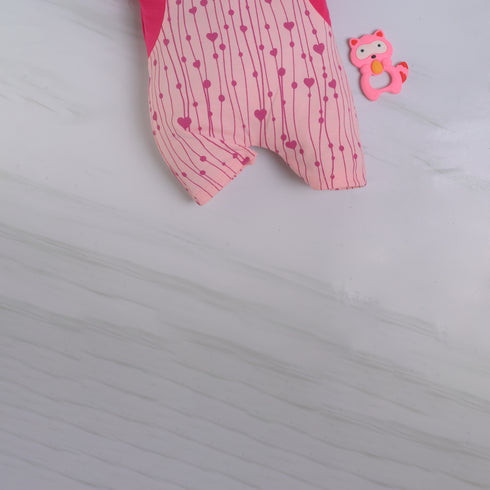 Falling Hearts Dungaree Romper