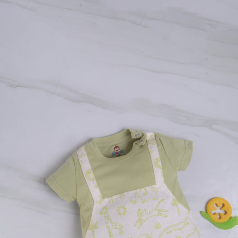 Mini Safari Dungaree Romper