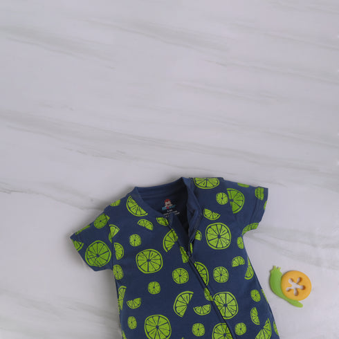 Citrus Pop Zip-Up Romper