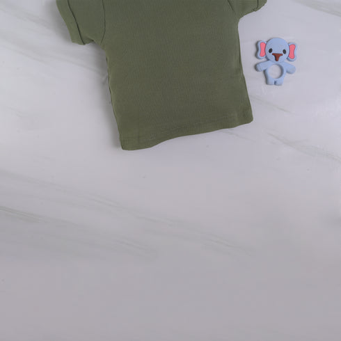 Olive Green Summer Short Set