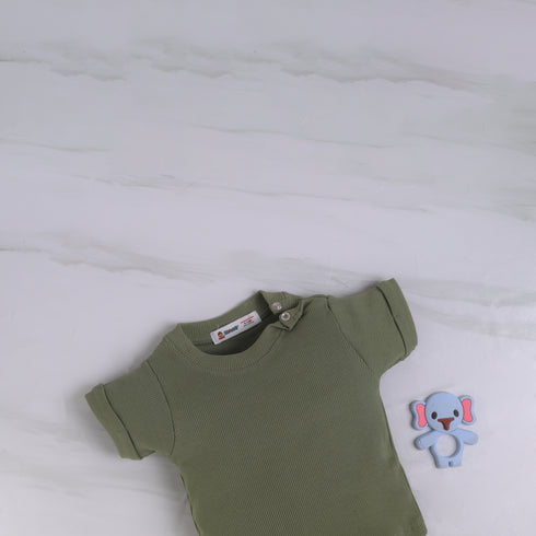 Olive Green Summer Short Set