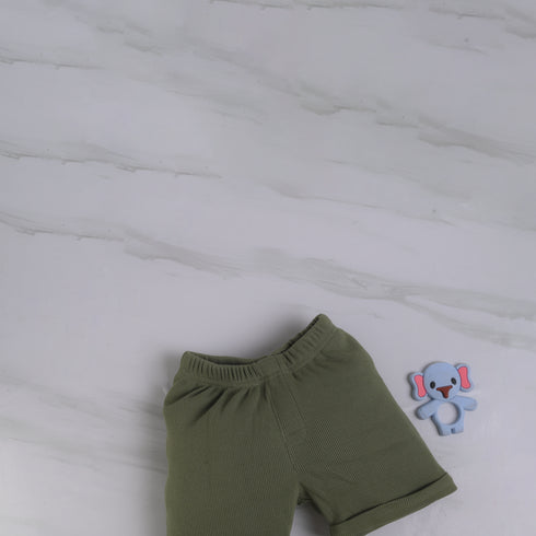 Olive Green Summer Short Set