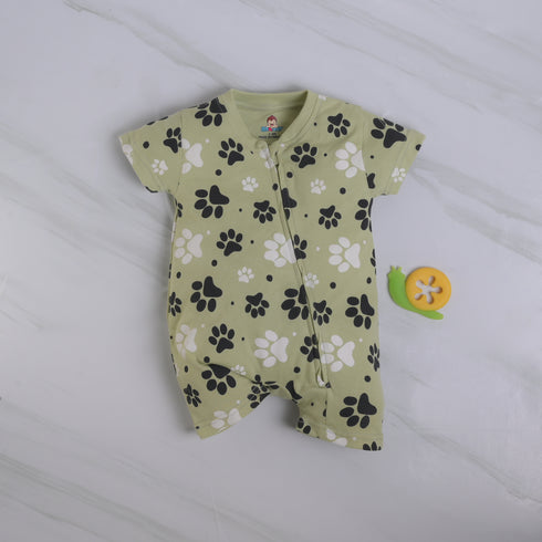 Paw Parade Zip-Up Romper