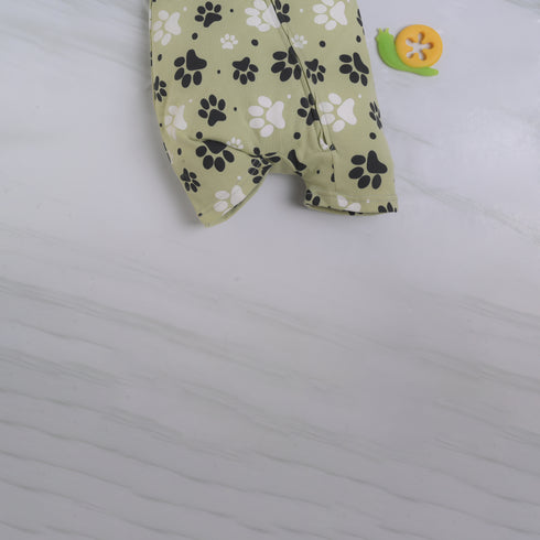 Paw Parade Zip-Up Romper