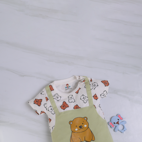Little Bear Mood Dungaree Romper
