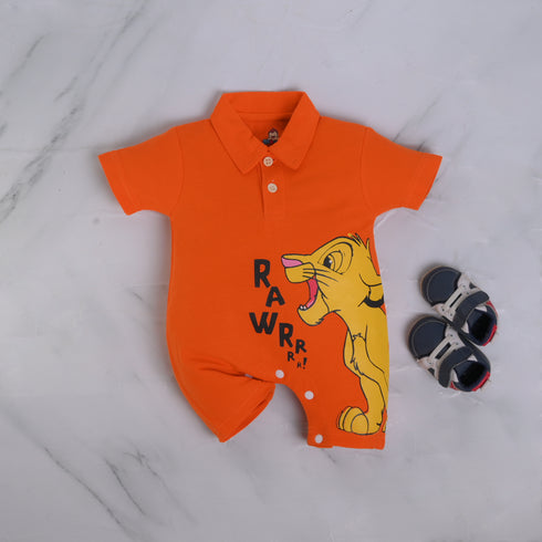 Orange Lion King Polo Romper