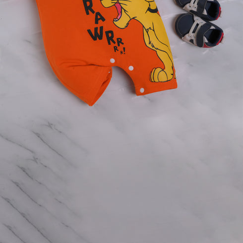 Orange Lion King Polo Romper