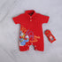 Lucky Duck Red Polo Romper