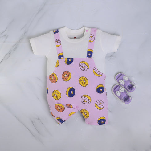 Donuts Printed Dungaree Romper