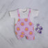 Lilac Flowers Dungaree Romper