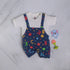 Alphabets Print Dungaree Romper
