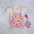 Pink Patterned Dungaree Romper