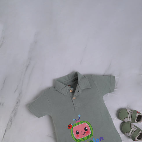 Cocomelon Printed Polo Romper