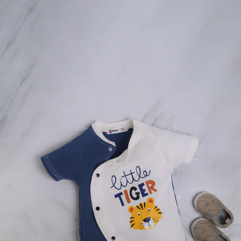 Little Tiger Raglan Sleeve Romper