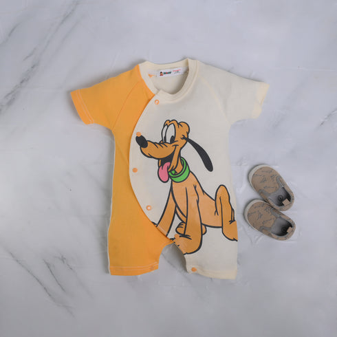 Pluto Printed Raglan Sleeve Romper